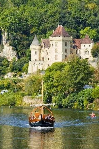 The Dordogne river in France,