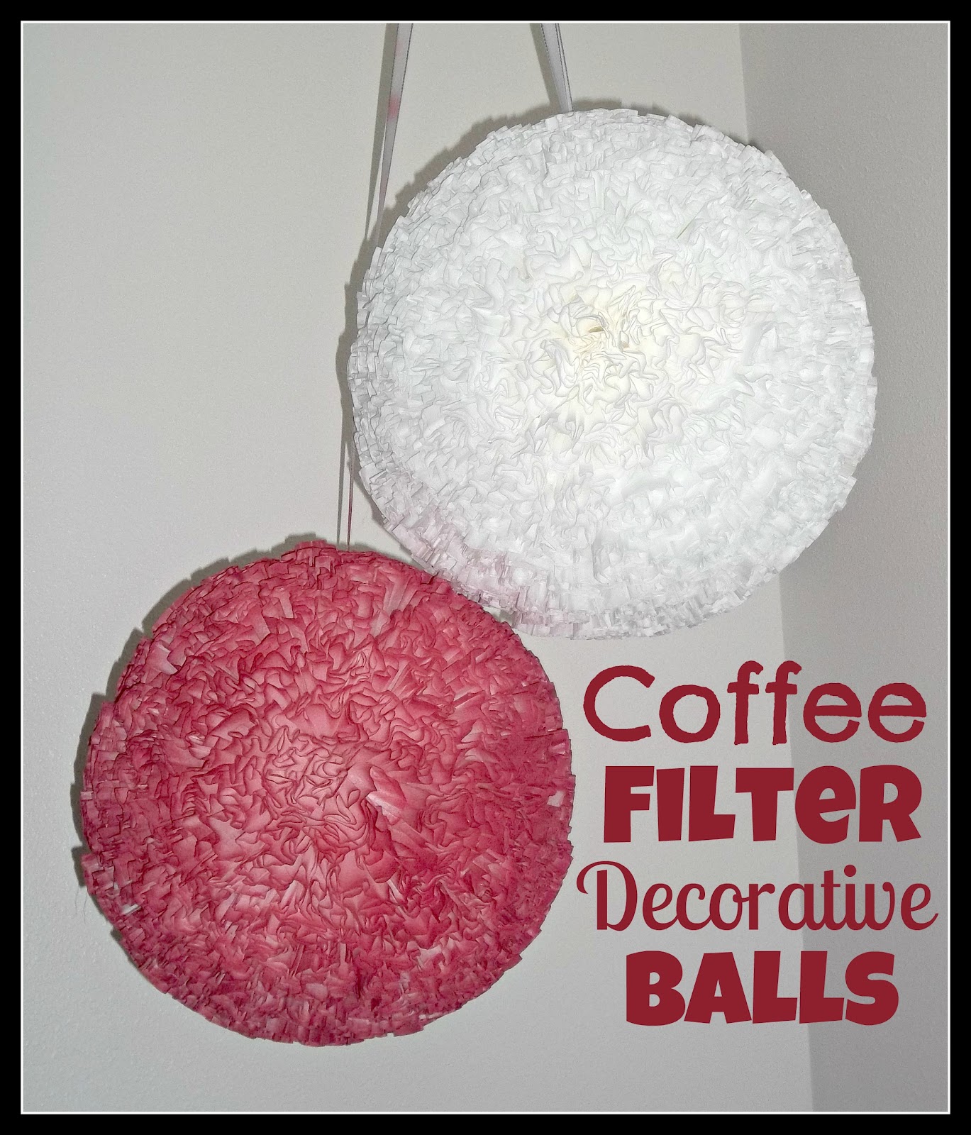 Easy Coffee Filter Decorative Balls Six Sisters' Stuff