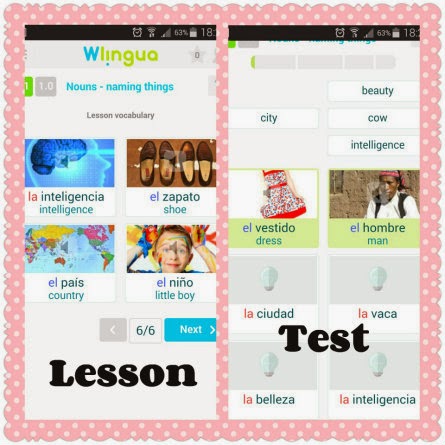 wlingua sample lesson and test
