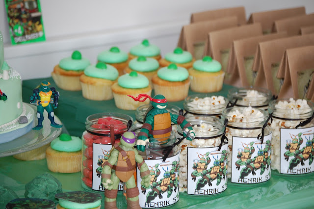 Turtles kaker Turtles kakebord popcorn