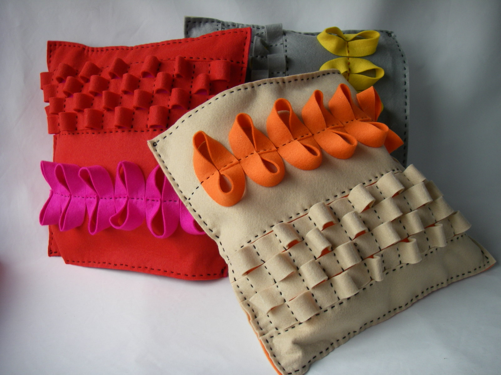 sidney felt applique cushion covers