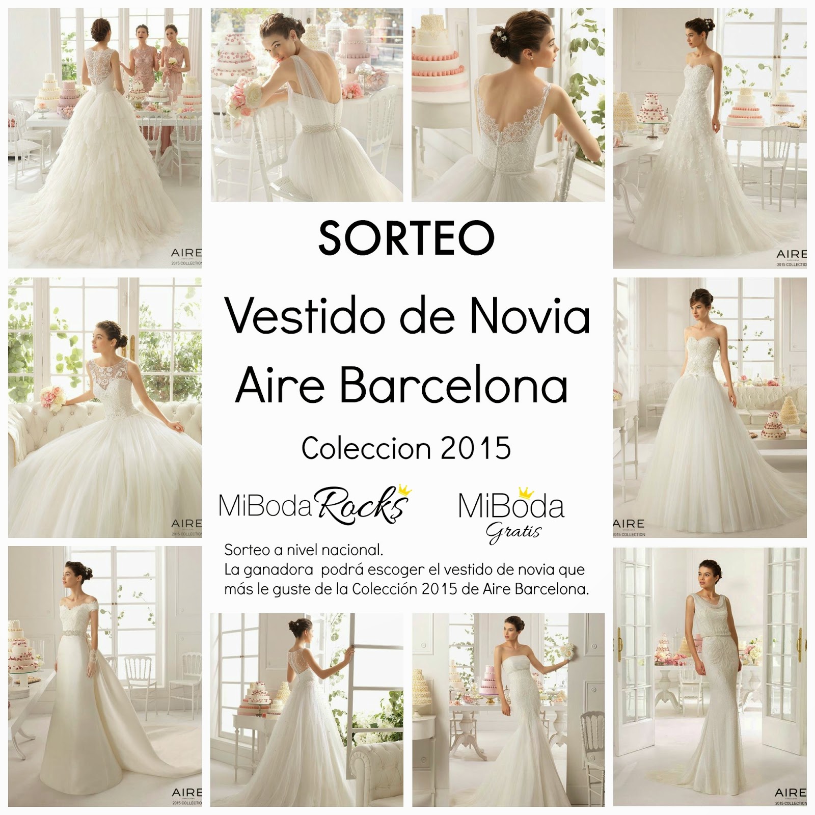 sorteo vestido de novia aire barcelona coleccion 2015 