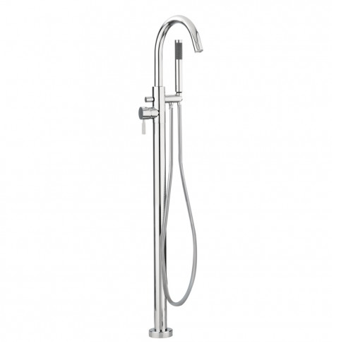 A floor standing tap with a shower attachment