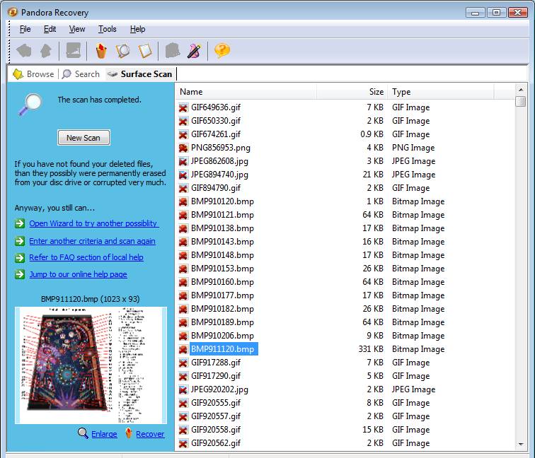 pandora recovery exe free download