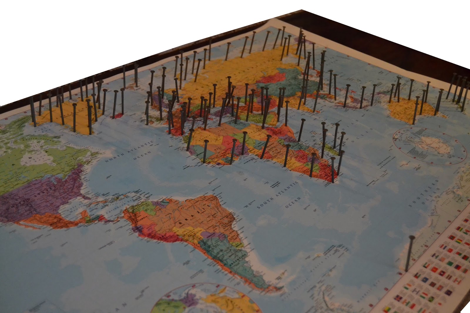 The Crafty Novice DIY String Art World Map