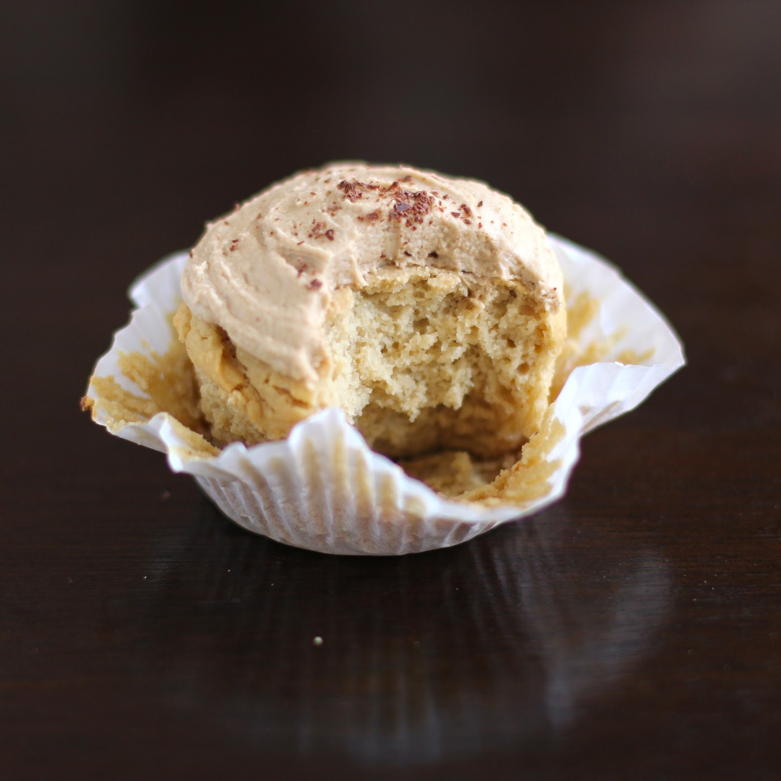 chockohlawtay Vanilla Toffee Quinoa Cupcakes with Toffee Frosting