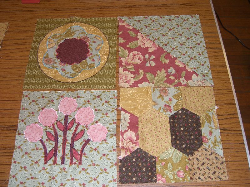 sashiko and other stitching Japanese Taupe Quilt Blocks as Block of