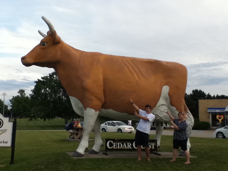 Wiscavenger Hunt Day 1, Sight 4 The Cedar Crest Cow, Manitowoc WI