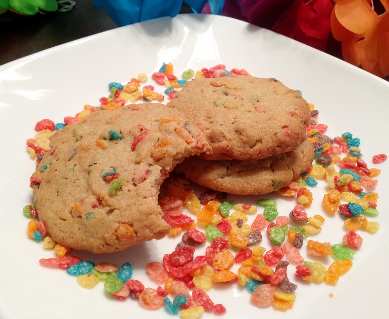 Attack of the Hungry Monster Fruity Pebbles Sugar Cookies