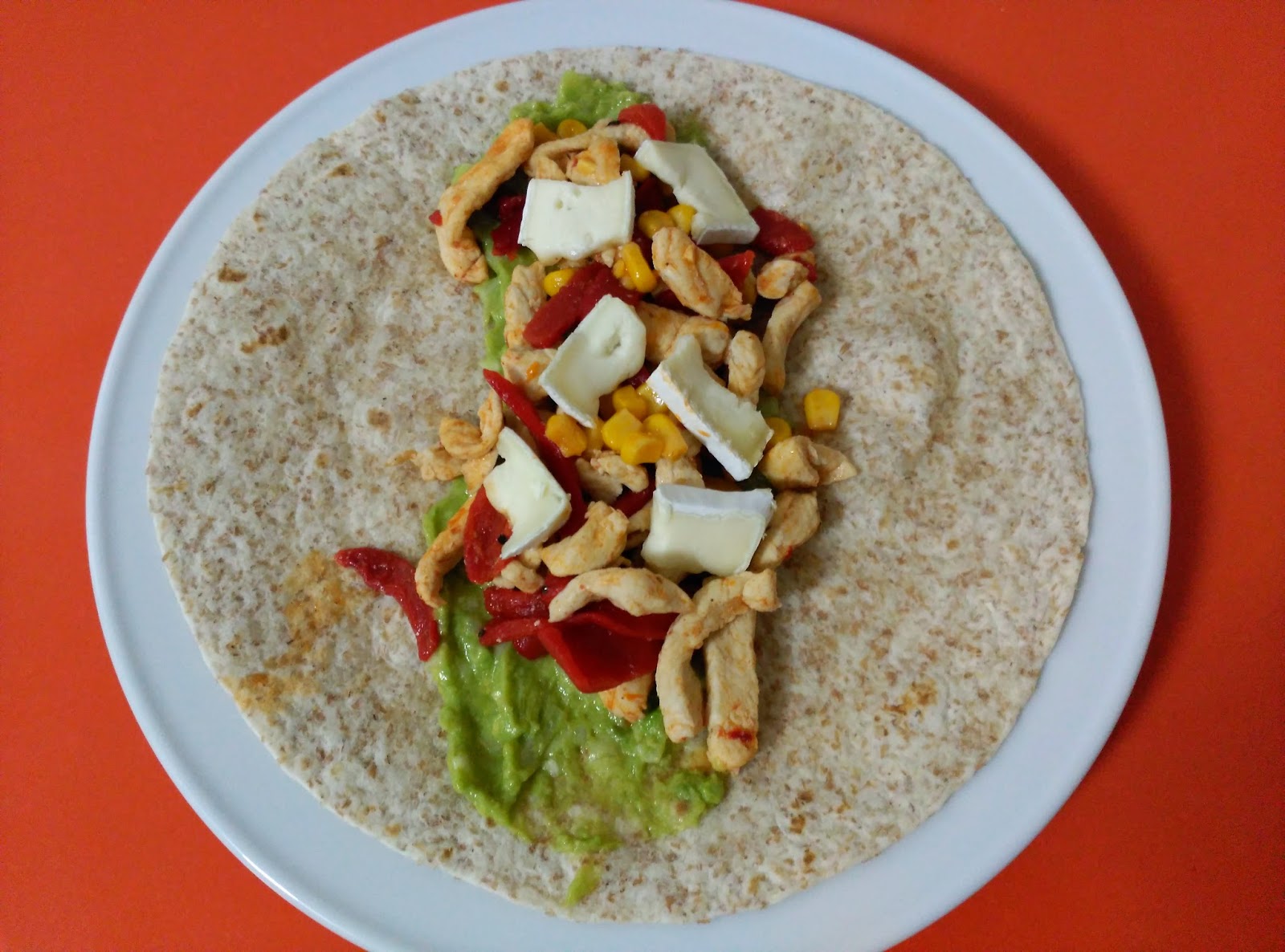 Archivando Recetas Fajitas de pollo con guacamole y queso brie