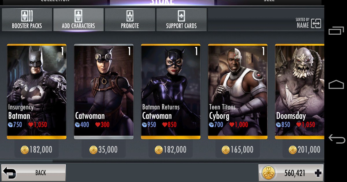 Injustice Gods Among Us List of Cards Quest for fun