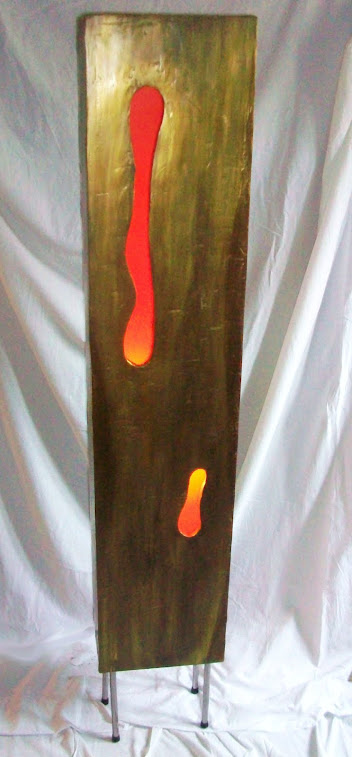 Lampada - 3D in legno finto ottone