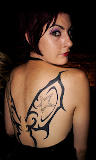 Tribal Tattoo Girl back tattoo design