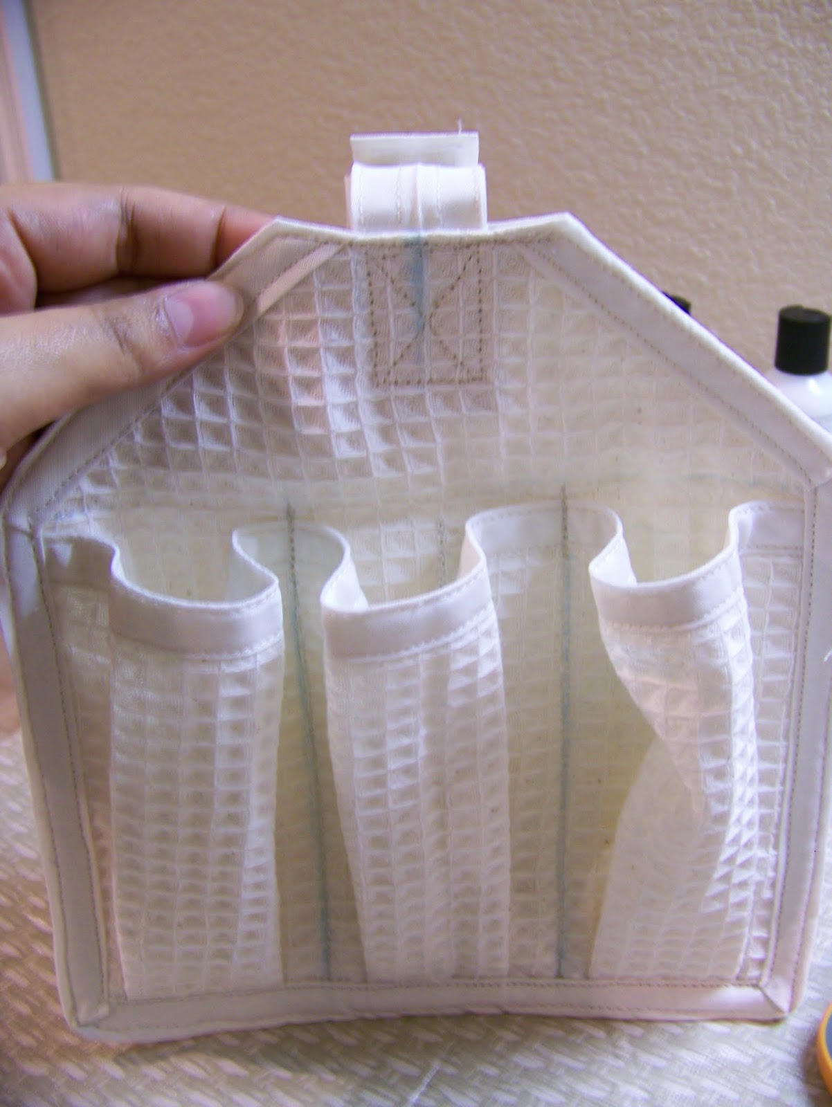Lovely! And made with love... Shower Caddy for the Gym!