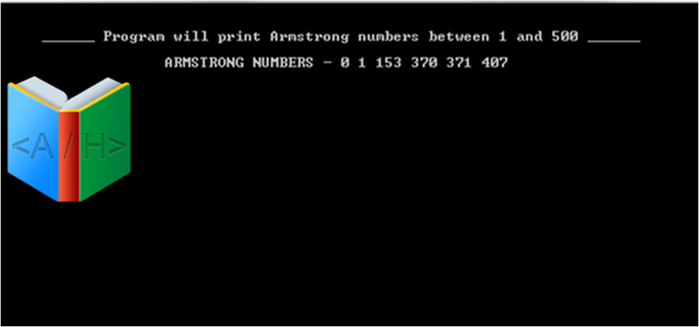 Java Program To Print Armstrong Numbers From 1 To 500 Printable Chart