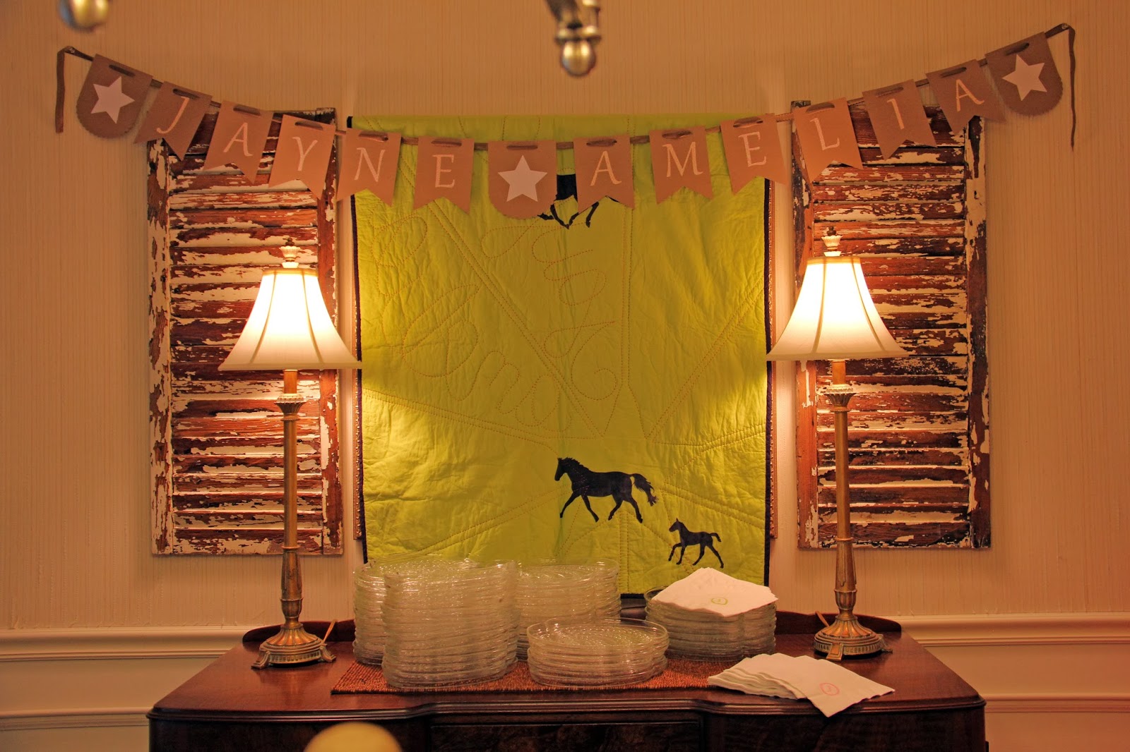 created blissfully Horse Baby Shower