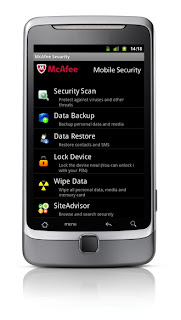McAfee Mobile Security review. Tablet Edition, aplicación para Android, Symbian, Windows Mobile, Blackberry, iOS. Aplicaciones, WaveSecure, VirusScan Mobile, SiteAdvisor. Precio.