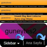 Blog Menü Linklerine Ayırıcı Çizgi Ekleme