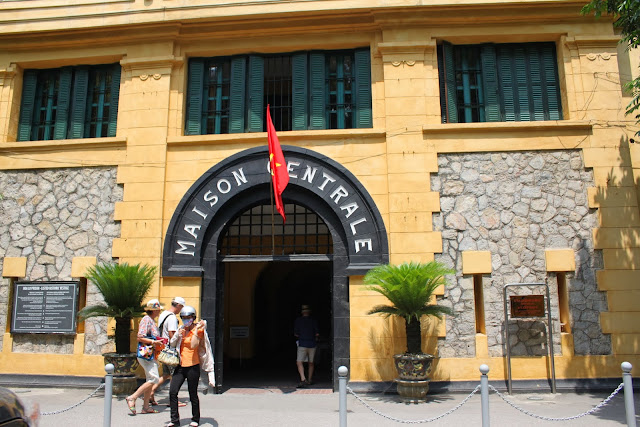The main entrance of Maison Centre (Hoa Lu Prison) in Hanoi, Vietnam The main entrance of Maison Centre (Hoa Lu Prison) in Hanoi, Vietnam