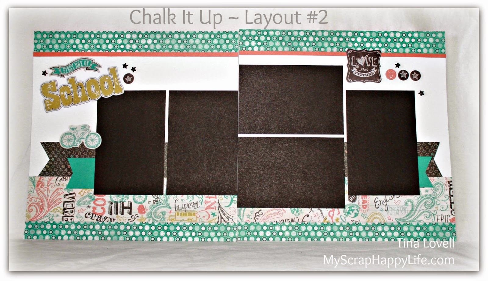 Scrapbooking With Tina CHALK IT UP 6 Page Scrapbook Kit now available