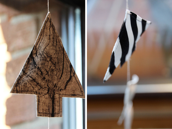 binedoro Blog ⎟ Weihnachtsmann und Tannenbäume aus Stoff nähen - DIY