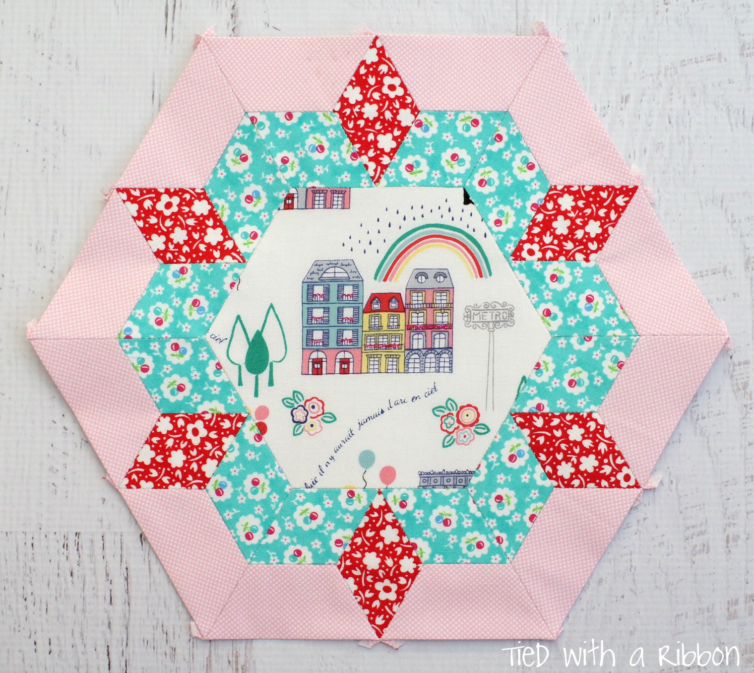 Tied with a Ribbon Smitten Quilt My English Paper Piecing Adventure