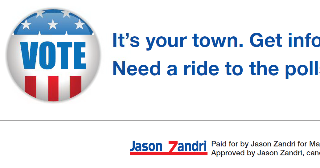 Jason Zandri Candidate for Mayor of Wallingford If you need a ride to
