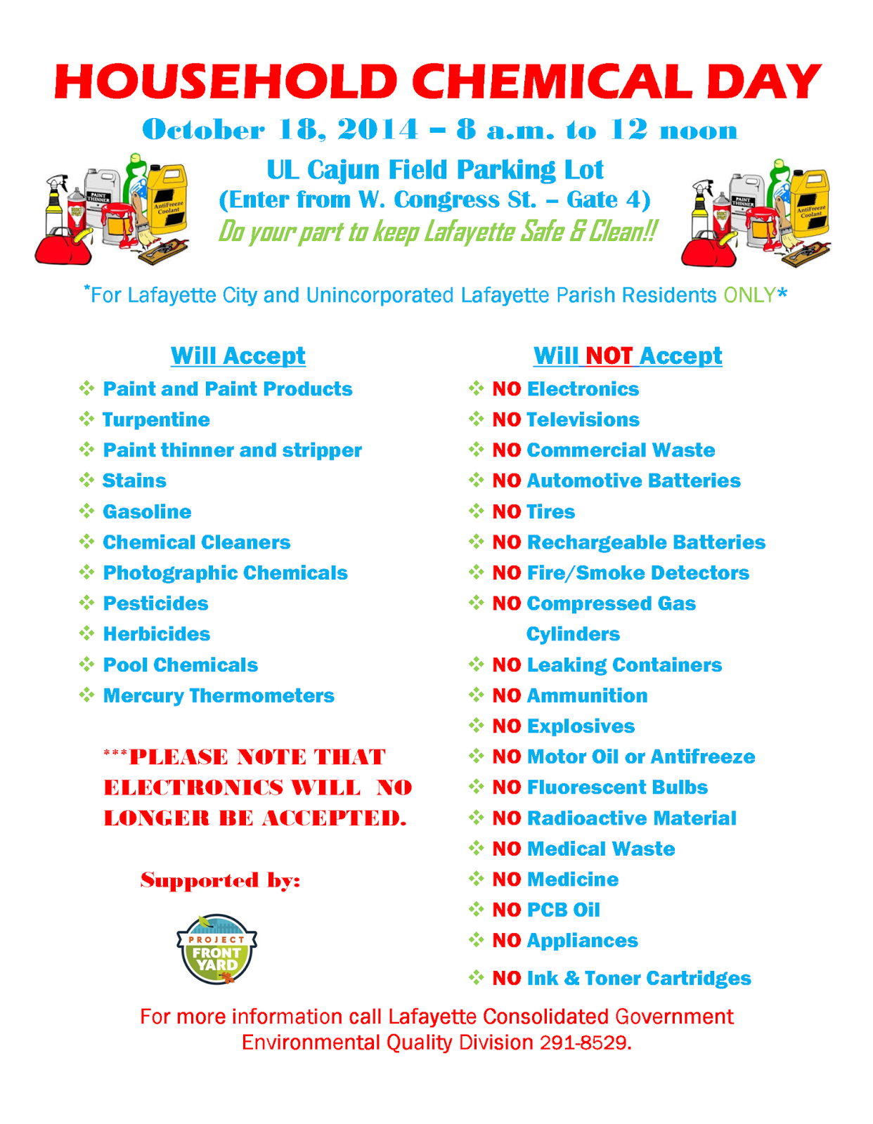 Gather All Your Chemicals! It's Time for Disposal! Eco Cajun