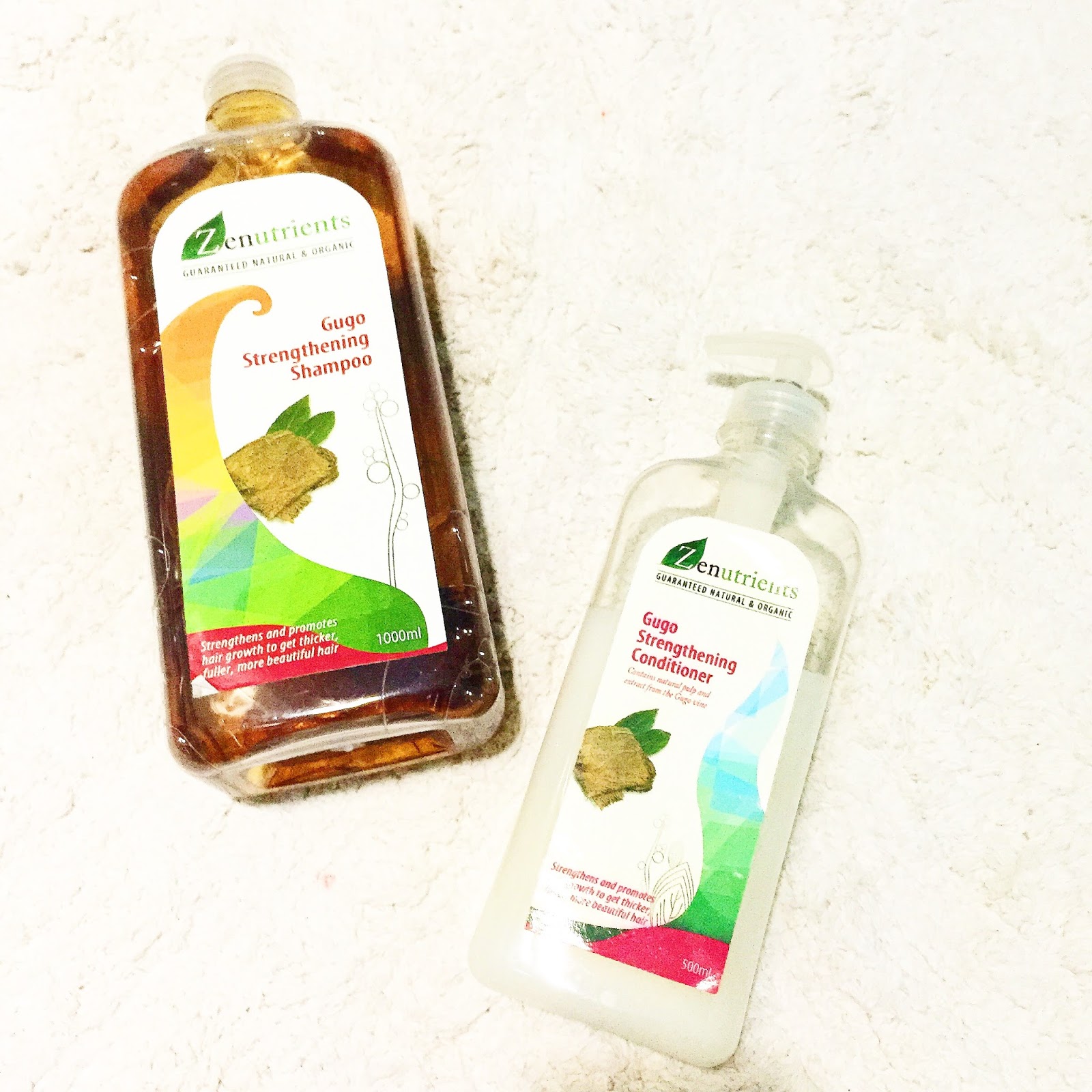 Breakfast with Tiffany Zenutrients Gugo Strengthening Shampoo and Conditioner