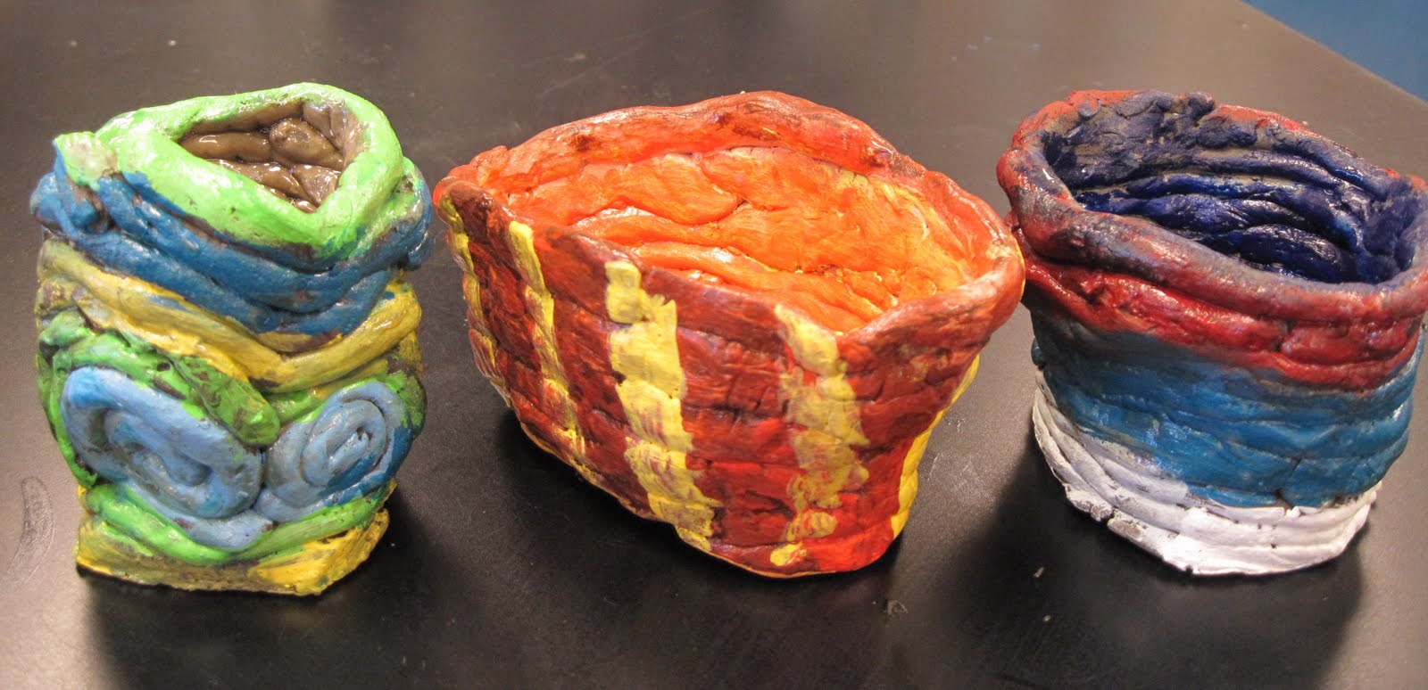 There's a Dragon in my Art Room 4th grade coil pots