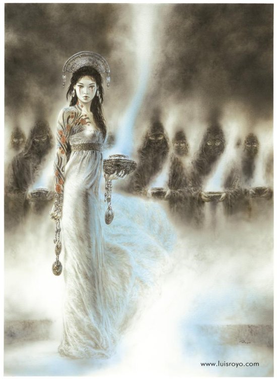 As belas e sensuais mulheres em mundos de fantasia sombria de Luis Royo Luis Royo ilustrações mulheres sensuais fantasia sombria dark fantasy estilo heavy metal