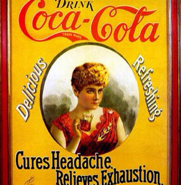 Cures headache & relieves exhaustion! Check out this old Coke ad