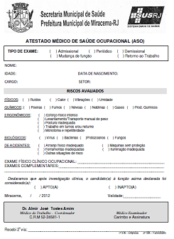 Resultado de exame medico