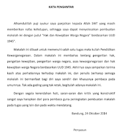 Contoh Pembuatan Kata Pengantar Makalah Pkn Untuk Pelajar