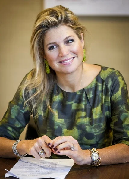 Queen Maxima visited at the Foundation in Doorn
