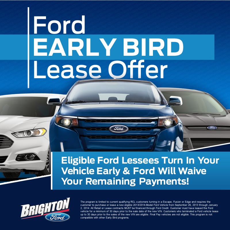 The Ford Early Bird Offer at Brighton Ford