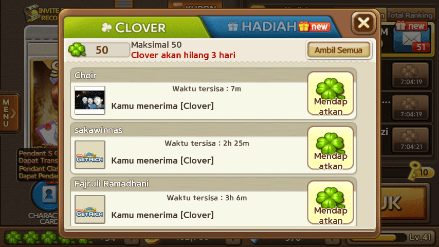 Cara Mendapatkan Banyak Clover di Get Rich Cara Mendapatkan Banyak Clover di Get Rich.