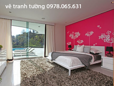 vẽ tranh tường phòng ngủ,phòng khách vẽ tranh tường phòng ngủ,phòng khách đẹp