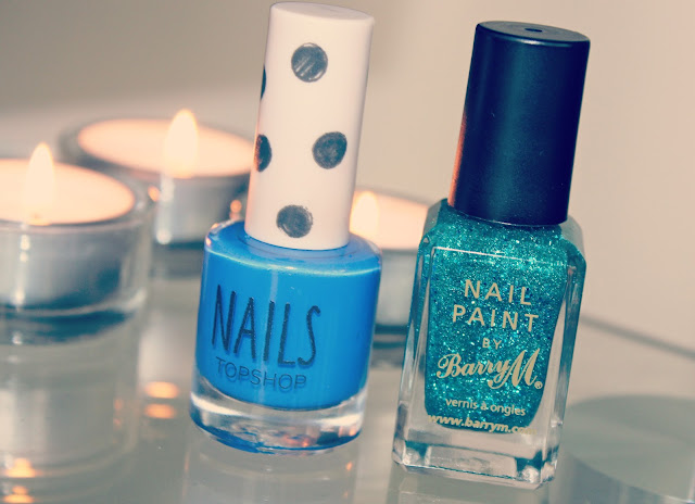 gradiant glitter nails-nail art-ombre glitter nails-topshop AWOL nail polish-Barry M Aqua Glitter Nail Polish-Nails-UK Beauty Blog-Couture Girl Blogspot-Beauty Blogger