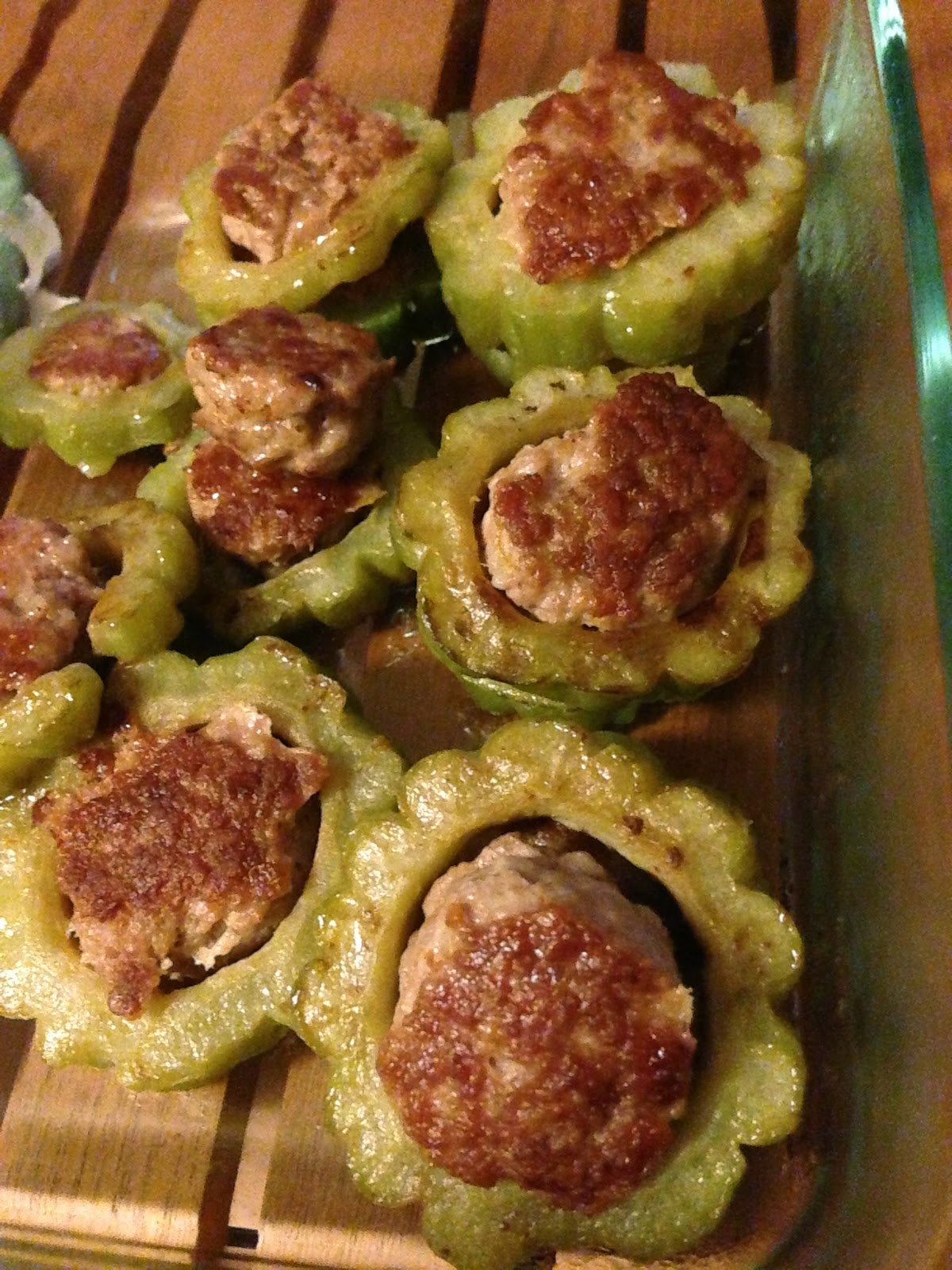 Ghetto Fab Gourmet Stuffed Bitter Melon Two Ways