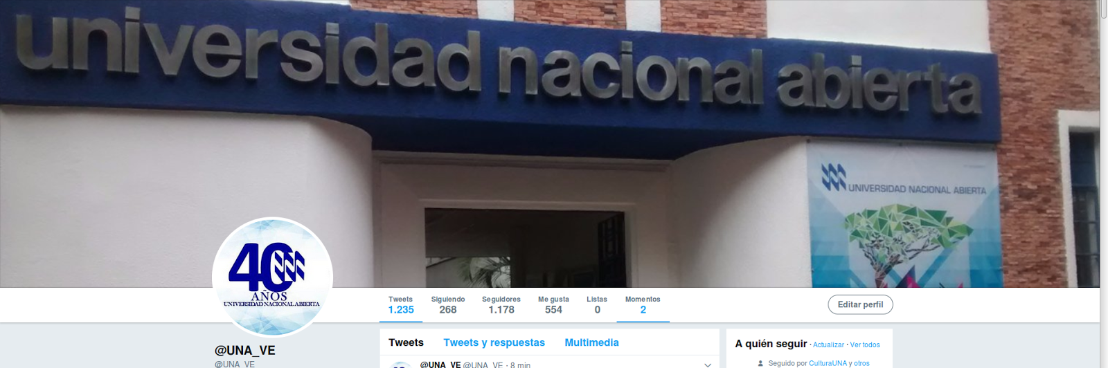 Twitter Oficial UNA