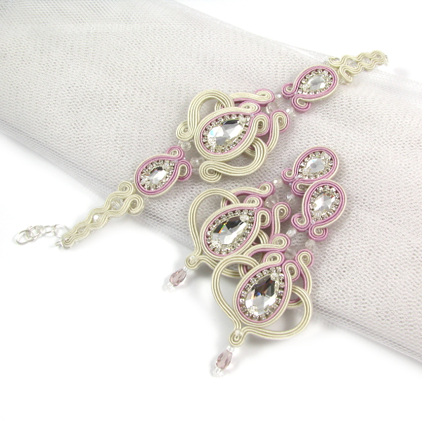 BIŻUTERIA ŚLUBNA PiLLow Design Pastelowy "Kopciuszek" różowa