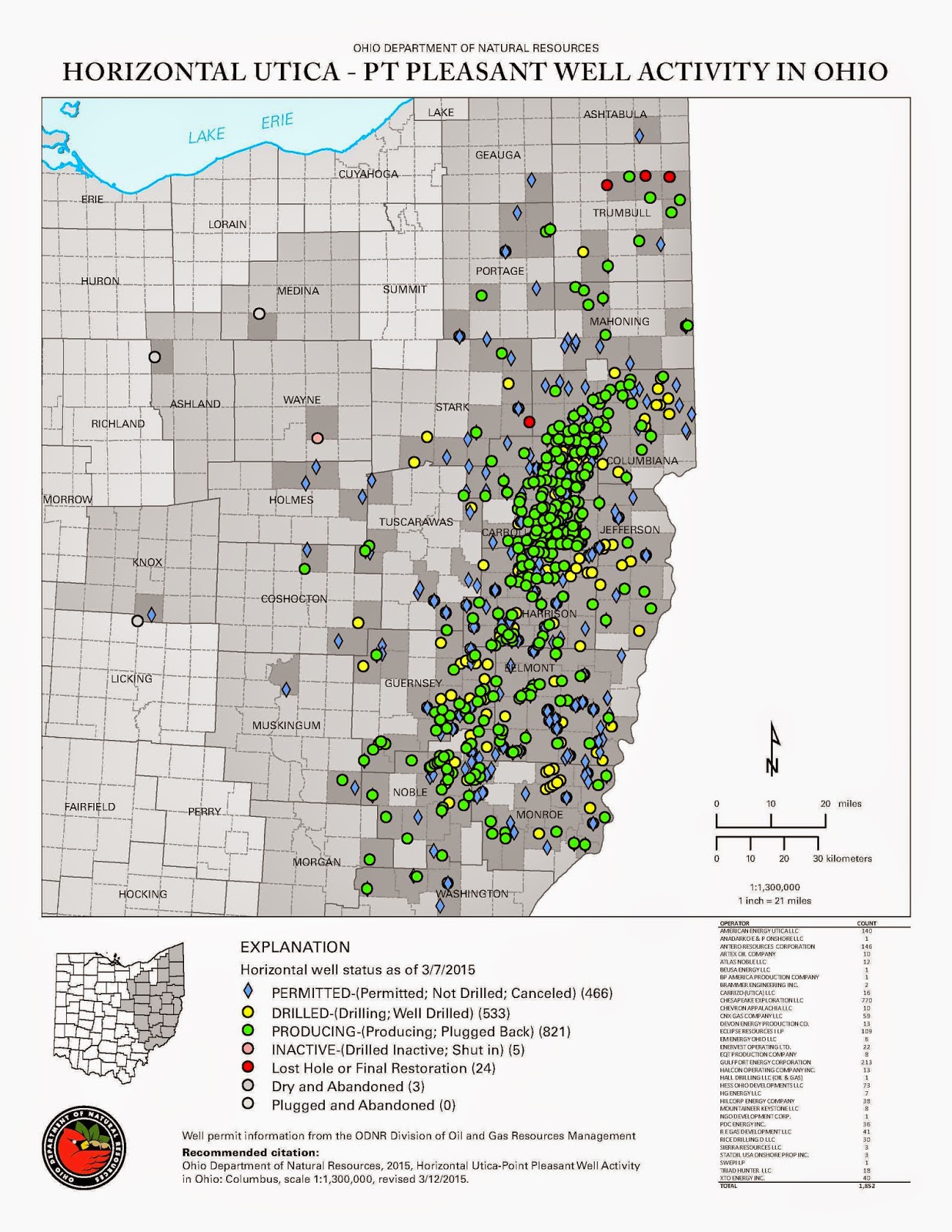 The Daily Digger New Utica and Marcellus Shale Well Maps Posted by ODNR