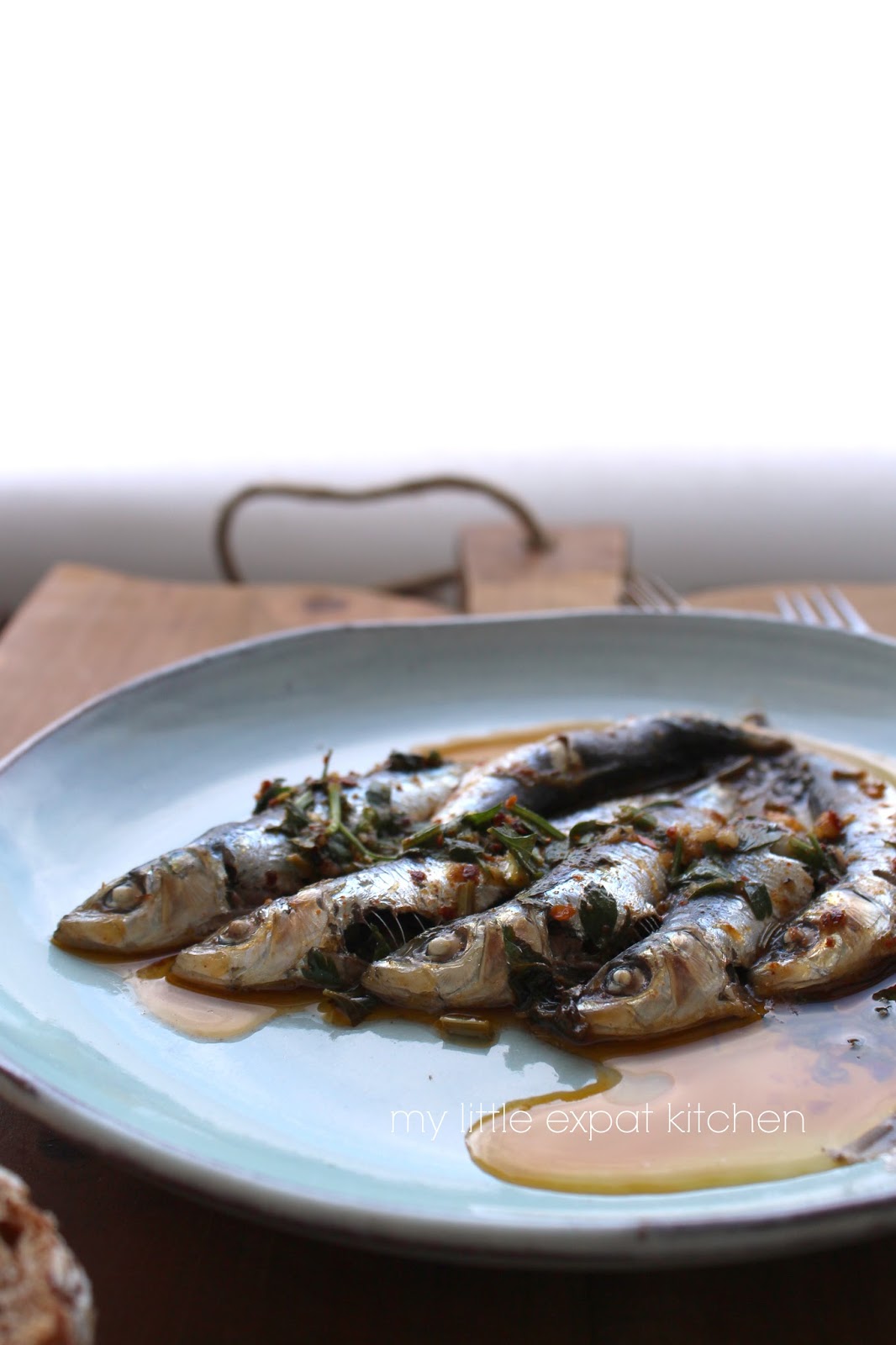 My Little Expat Kitchen Oven baked marinated sardines with chermoula sauce