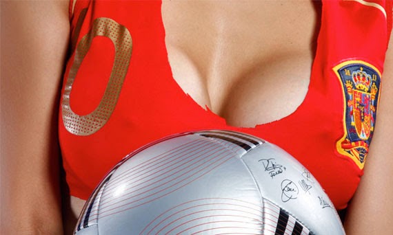 WM Brasilien 2014: sexy heissen Mädchen-Fußball-Fan, schöne Frau Unterstützer der Welt. Ziemlich Amateur girls, Bilder und Fotos España española