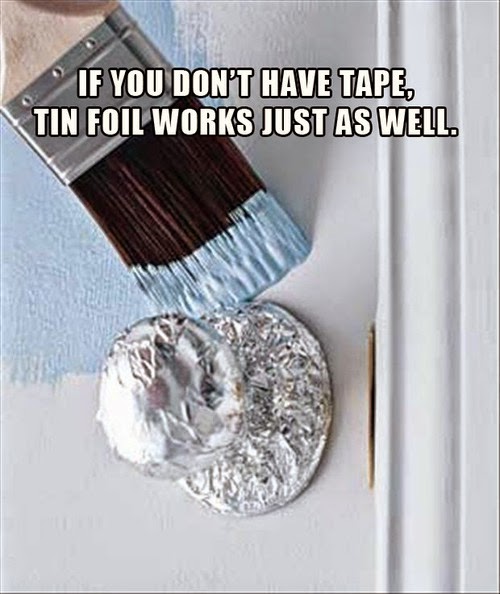 Life Hacks Tin Foil Instead of Painters Tape