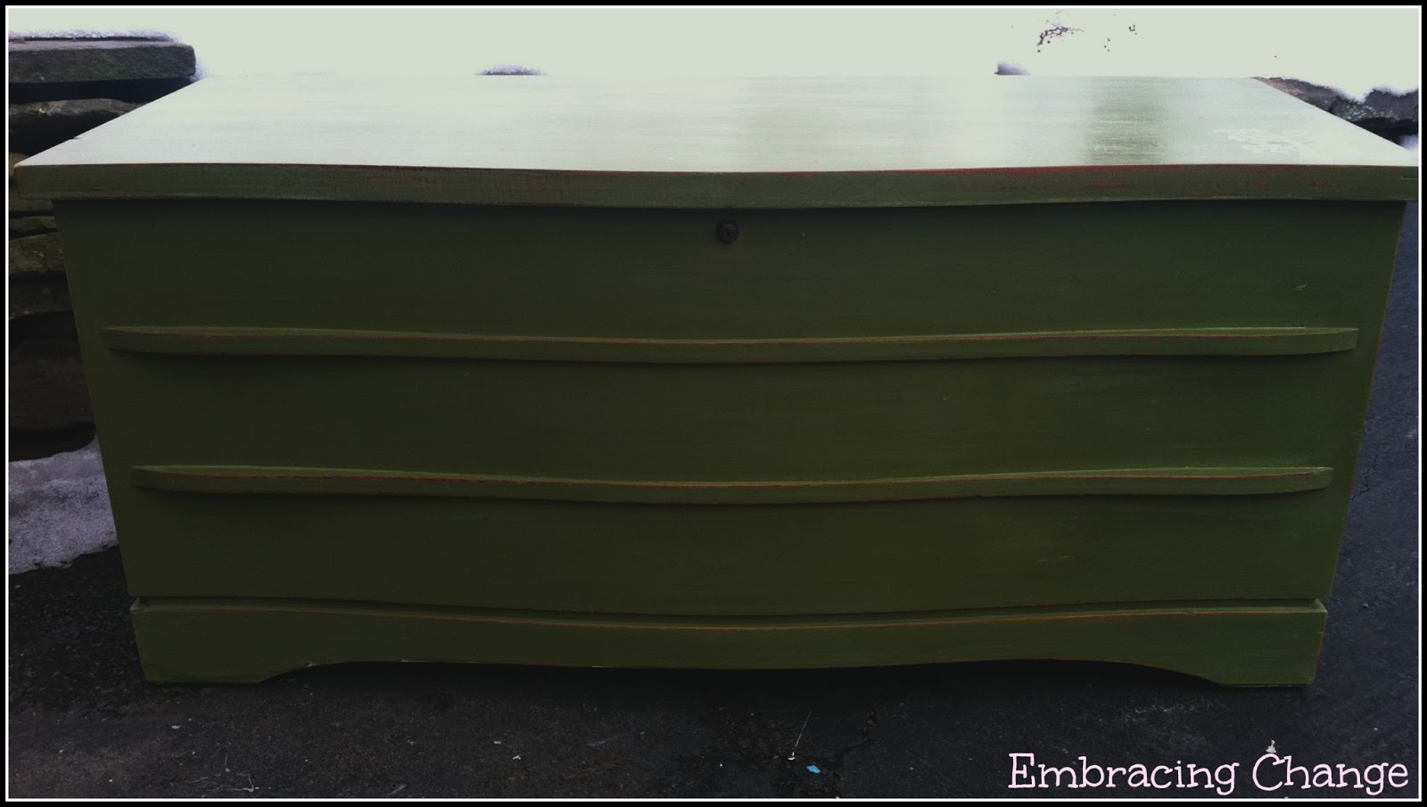 Lane Cedar Chest Makeover Trying Milk Paint For The First Time