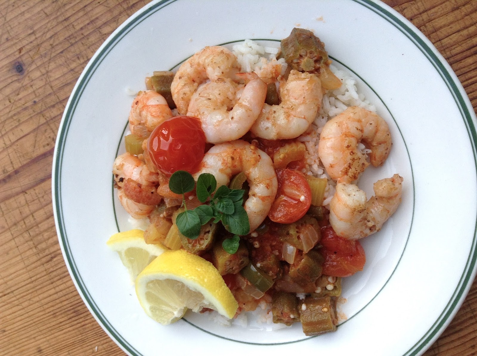 Kitchen Bounty Okra with Tomatoes and Bacon (with or without Shrimp)
