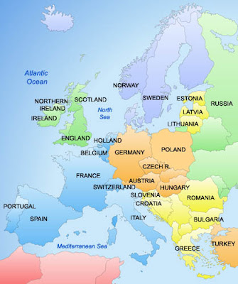 Map of Europe Countries