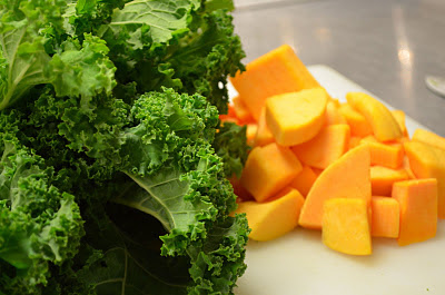 kale and butternut squash